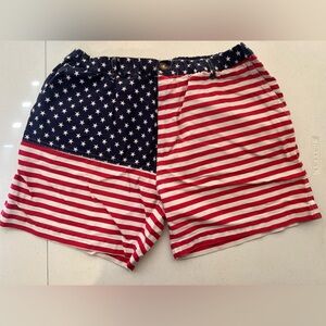 Chubbies Red, White, and Blue Star Striped Men's Shorts, Mericas